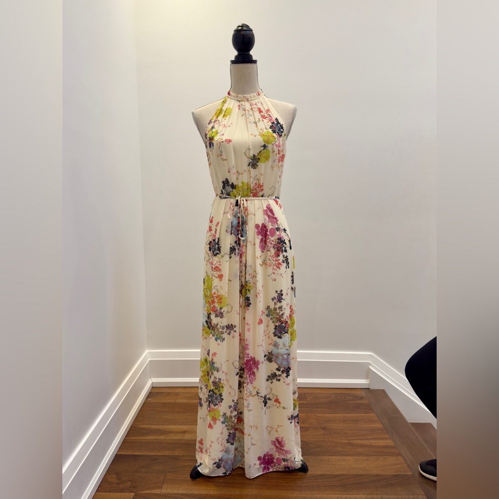 Ted Baker Attavia Summer Bloom Print Cream Maxi Dress
